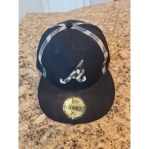 atlanta braves new era camo fitted hat